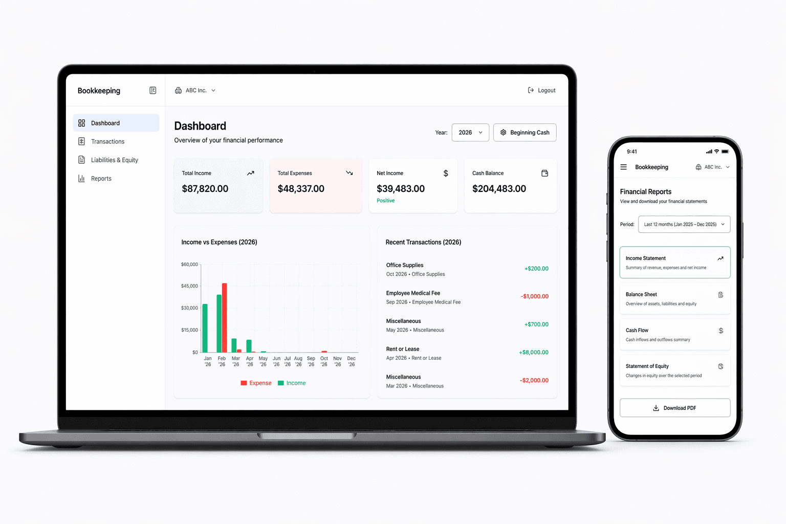 Bookkeeping Platform